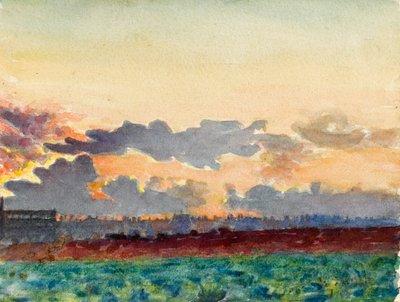 Sunset Across the Fields by Walter Bonner Gash